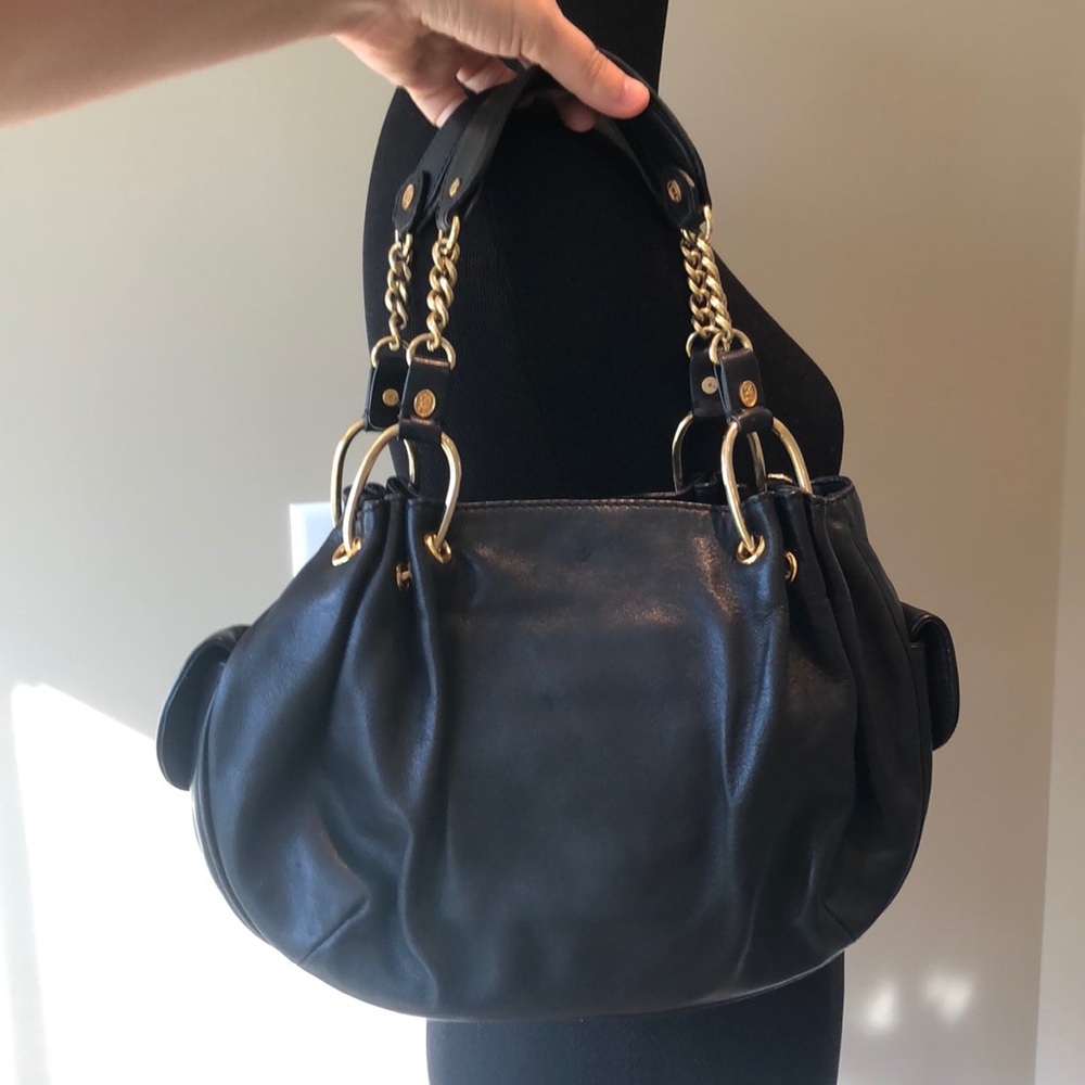 Authentic Juicy Couture Black Leather Hobo